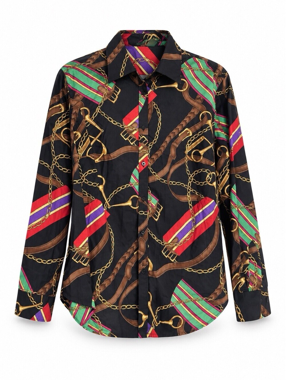 Ralph Lauren equestrian print blouse